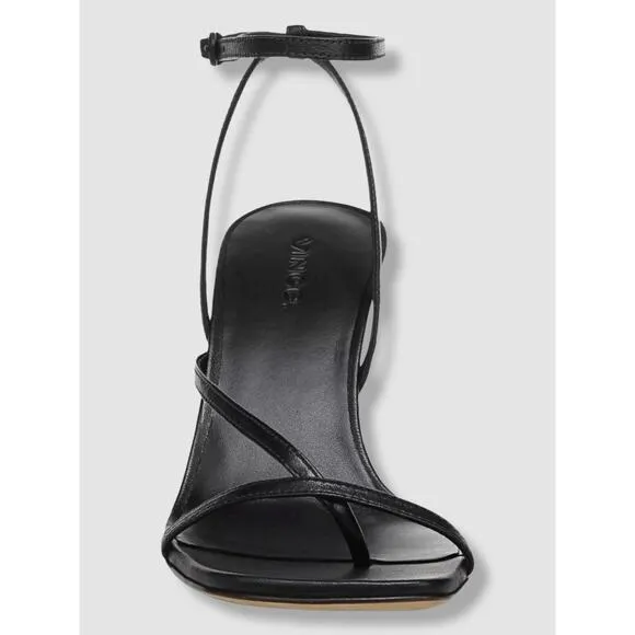 Vince Qiana Square Toe High Heel Sandals Black - 8