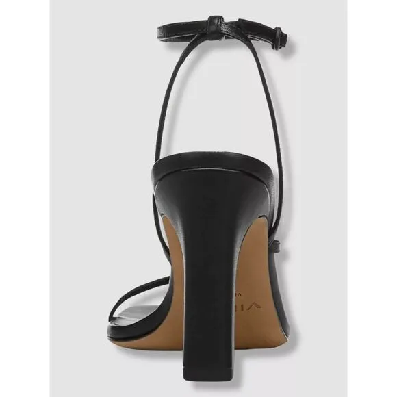 Vince Qiana Square Toe High Heel Sandals Black - 8