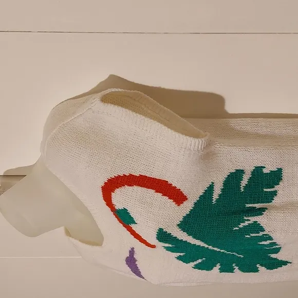 Vintage 1980s Project Abstract Tropical Leaf Motif Sleeveless Sweater Size Small