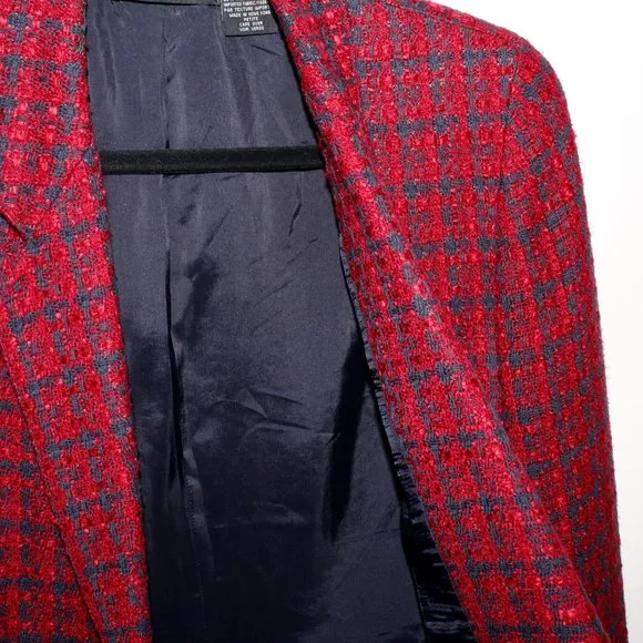 Vintage 80s Anne Klein II Tweed Blazer
