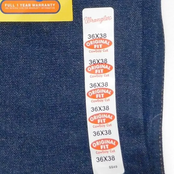 Vintage 80s DEADSTOCK Wrangler Pro Rodeo Competition Cowboy Cut Jeans 36X38