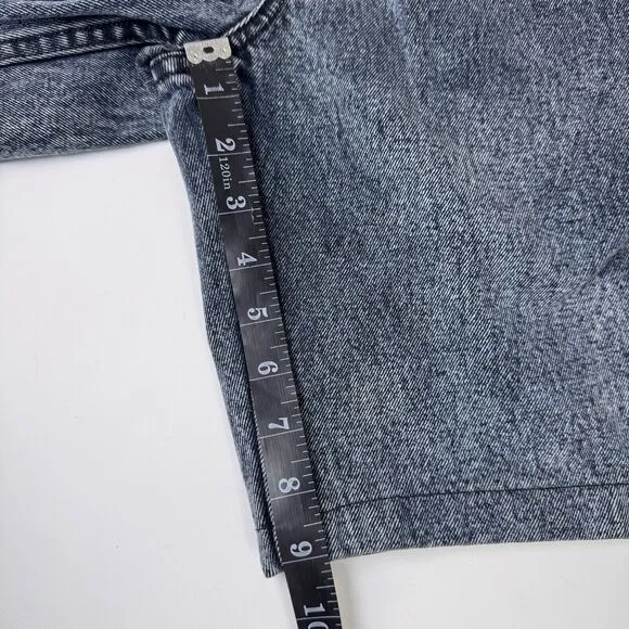 Vintage 90s ATTRAK Acid Wash Denim Shorts Mens W31 Blue Gray Pleated Y2K Grunge