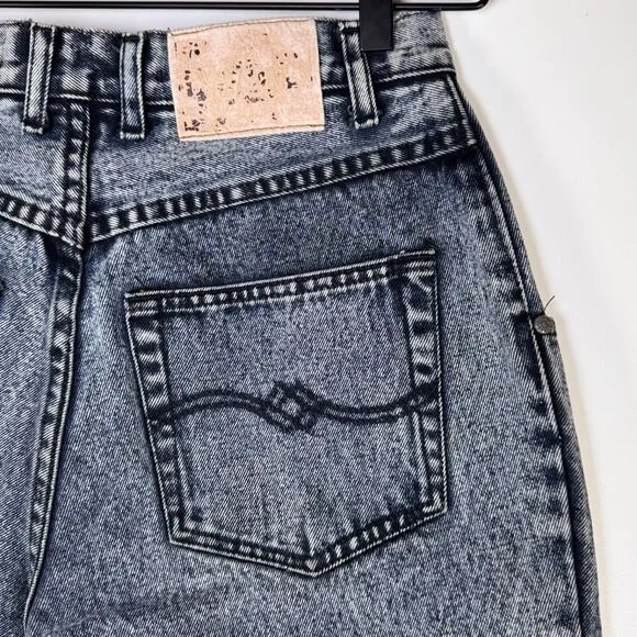 Vintage 90s ATTRAK Acid Wash Denim Shorts Mens W31 Blue Gray Pleated Y2K Grunge