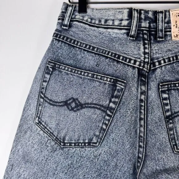 Vintage 90s ATTRAK Acid Wash Denim Shorts Mens W31 Blue Gray Pleated Y2K Grunge