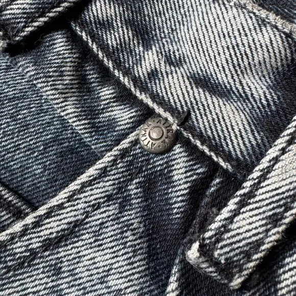 Vintage 90s ATTRAK Acid Wash Denim Shorts Mens W31 Blue Gray Pleated Y2K Grunge