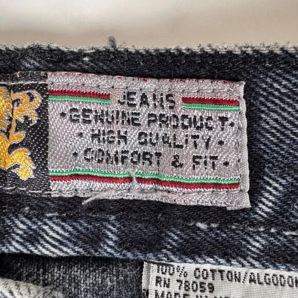 Vintage 90s ATTRAK Acid Wash Denim Shorts Mens W31 Blue Gray Pleated Y2K Grunge
