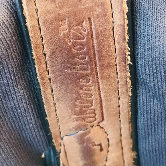 Vintage Abilene Mens Tan Nubuck Leather Cowboy Western Boots 8 EE USA