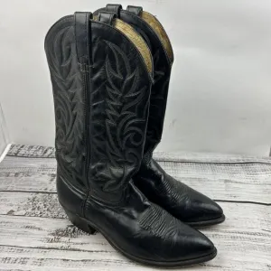 Vintage Acme Western‎ Cowboy Boots Embroidered Leather Classic Style 9.5 D