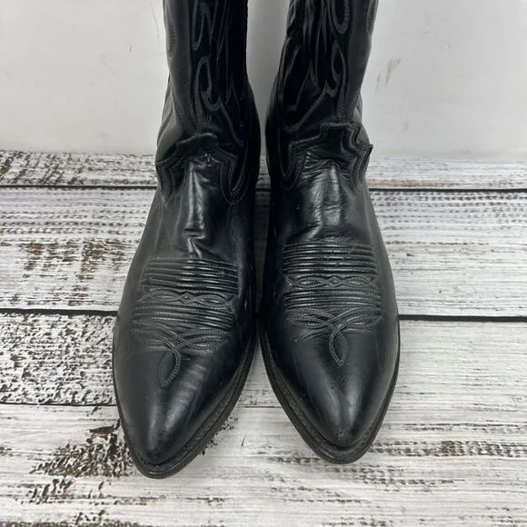 Vintage Acme Western‎ Cowboy Boots Embroidered Leather Classic Style 9.5 D
