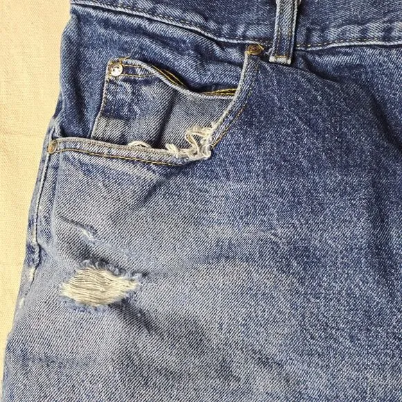 VINTAGE Anchor Blue Baggy Men Jeans 40x30 Blue‎ Denim Skateboard Street Wear Y2K
