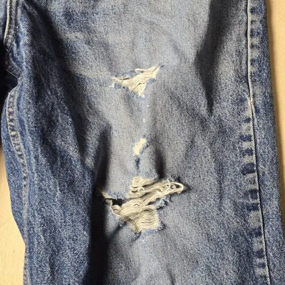 VINTAGE Anchor Blue Baggy Men Jeans 40x30 Blue‎ Denim Skateboard Street Wear Y2K