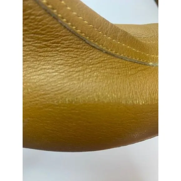 Vintage Beacons Brown Leather Ankle Boots With Low Heel &amp; Buckle Detail Slip on