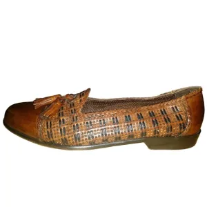 Vintage Bragano By Cole Haan Loafers men Sz 9 M Brown Leather Made In Italy Bo