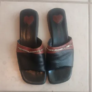 Vintage Brighton Black And Brown Bahama Sandals Womens Size 8 Leather