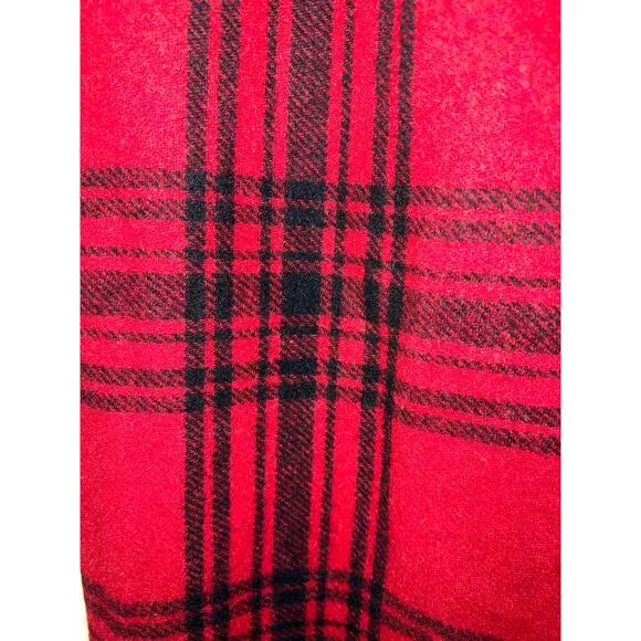 Vintage Cambridge Midi Skirt 12 Petite Wool Wrap Fringe Plaid 12P Schoolgirl MP