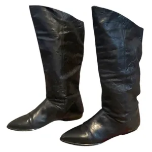 Vintage Duchess Women's Knee High Pull On Leather Riding Boots, Size 10