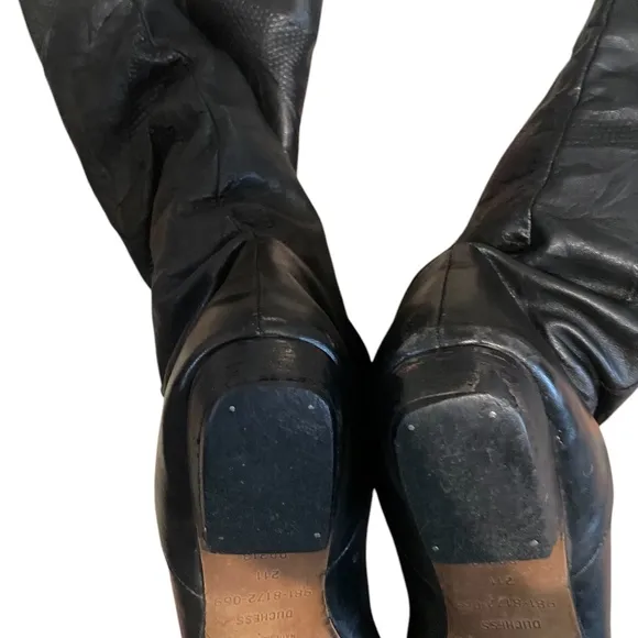 Vintage Duchess Women's Knee High Pull On Leather Riding Boots, Size 10