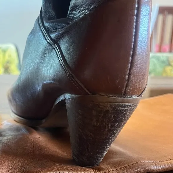 Vintage Frye Tan Camel 100% Leather Knee High Boots Womens 6