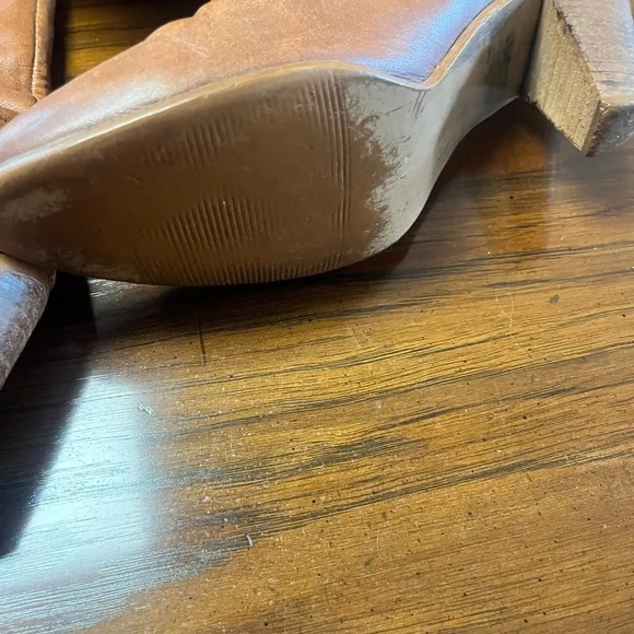 Vintage Frye Tan Camel 100% Leather Knee High Boots Womens 6