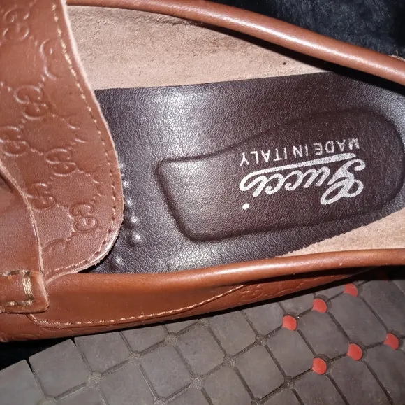 Vintage Gucci Men Brown Leather Loafers NWOT