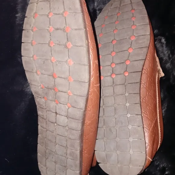 Vintage Gucci Men Brown Leather Loafers NWOT