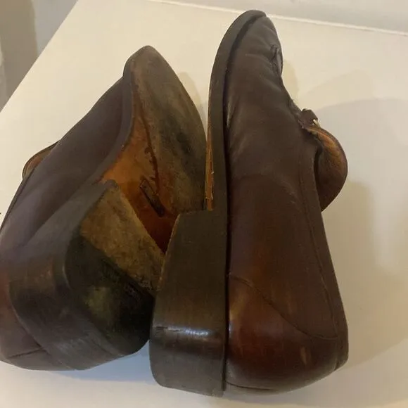 Vintage Gucci &quot;  brown horsebit&quot; Jordaan men Leather sz 12