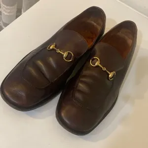 Vintage Gucci &quot;  brown horsebit&quot; Jordaan men Leather sz 12