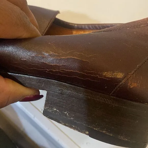 Vintage Gucci &quot;  brown horsebit&quot; Jordaan men Leather sz 12