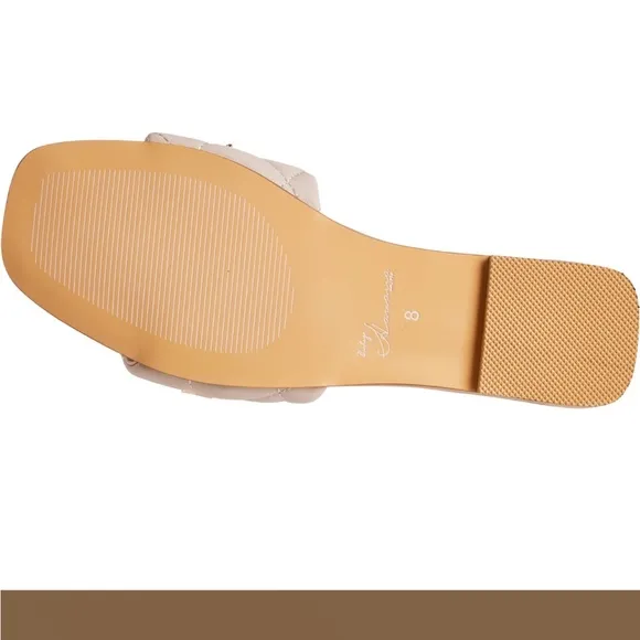 VINTAGE HAVANA Savannah Flat One Band Sandals - Leather.
