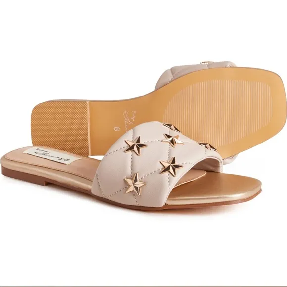 VINTAGE HAVANA Savannah Flat One Band Sandals - Leather.