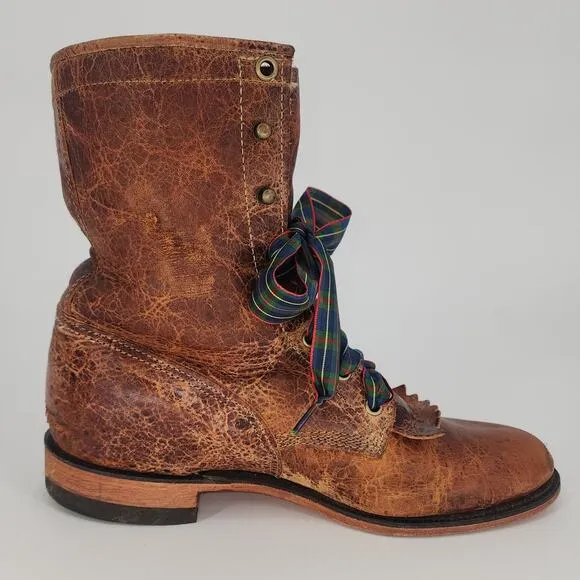Vintage Justin Leather Roper Boots BRL50 Women’s 9.5B