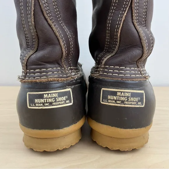 Vintage L.L. Bean Men’s Size 9.0 Wide 16” Hunting Shoe Brown Leather Duck Boots