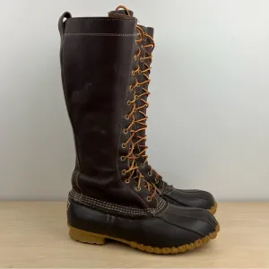 Vintage L.L. Bean Men’s Size 9.0 Wide 16” Hunting Shoe Brown Leather Duck Boots