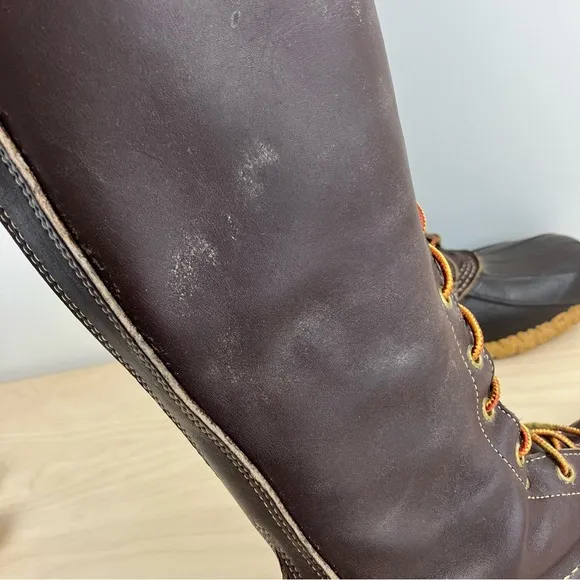 Vintage L.L. Bean Men’s Size 9.0 Wide 16” Hunting Shoe Brown Leather Duck Boots