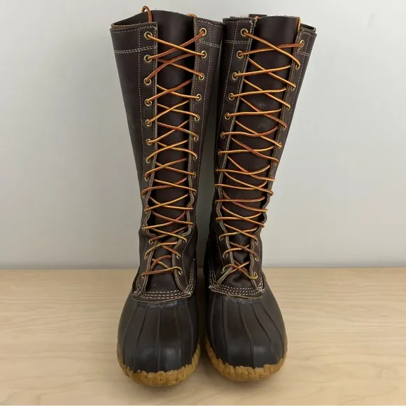 Vintage L.L. Bean Men’s Size 9.0 Wide 16” Hunting Shoe Brown Leather Duck Boots