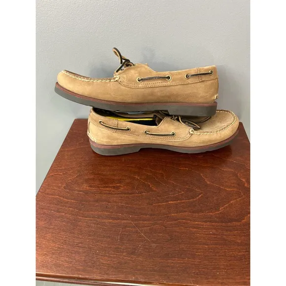 Vintage Men's Timberland Brown leather loafers