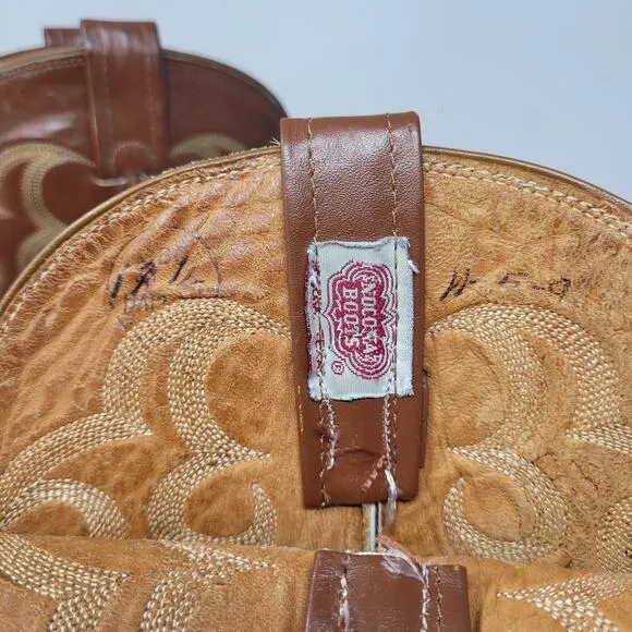 Vintage Nocona Boots Mens 12D Brown Lizard Leather Western Cowboy Rodeo Classic