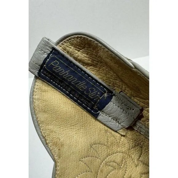Vintage Panhandle Slim Grey Leather Cowboy Cowgirl Western Boots Women’s Sz 6 B