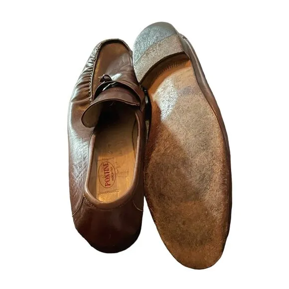 Vintage Pontine Leather Tassel Loafers Size 12