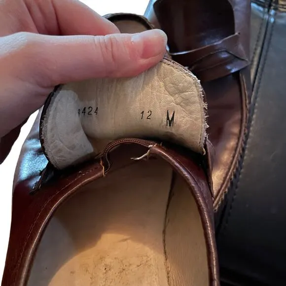 Vintage Pontine Leather Tassel Loafers Size 12