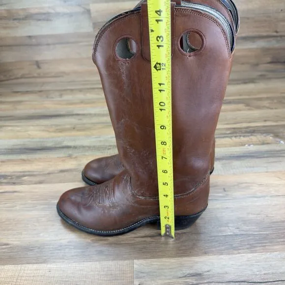 Vintage Ryon's Cowboy Boots Leather Tan Women's Size 8D