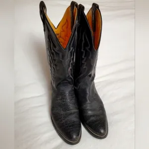 Vintage Silverado Leather Western Boots Men's Size 9B Made In USA Classic