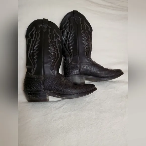 Vintage Silverado Leather Western Boots Men's Size 9B Made In USA Classic
