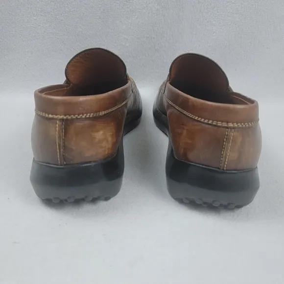 Vintage Tod's Leather Penny Loafers Men's Shoes Size 10 Brown Slip-On Casual Pre