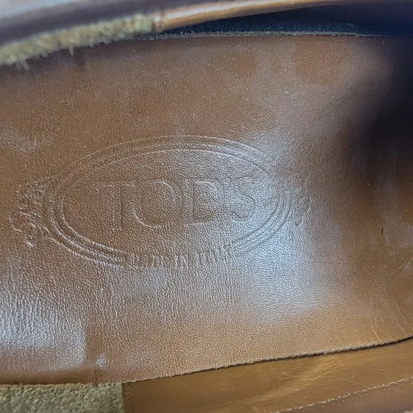 Vintage Tod's Leather Penny Loafers Men's Shoes Size 10 Brown Slip-On Casual Pre