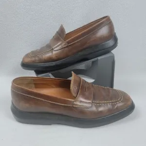 Vintage Tod's Leather Penny Loafers Men's Shoes Size 10 Brown Slip-On Casual Pre