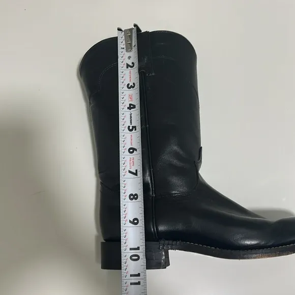 Vintage Tony Lama‎ Black Roper Cowboy Boots Western Size 5