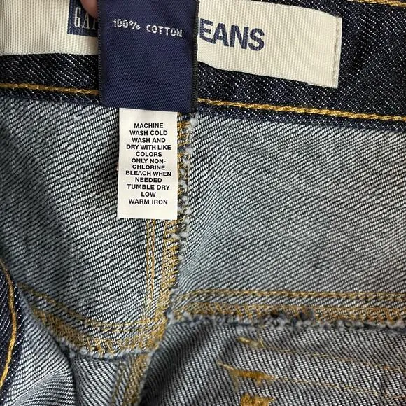 Vintage Y2K Gap Dark Wash Utility Denim Jean Skirt Classic Knee Length womens 12