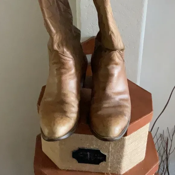 Vintage/rare The Sanders boot makers hand crafted in Mexico Tan Leather