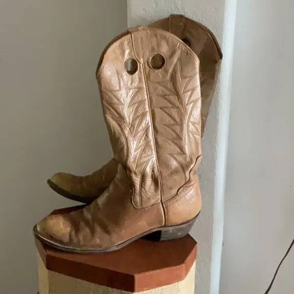 Vintage/rare The Sanders boot makers hand crafted in Mexico Tan Leather